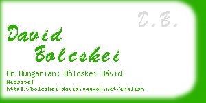 david bolcskei business card